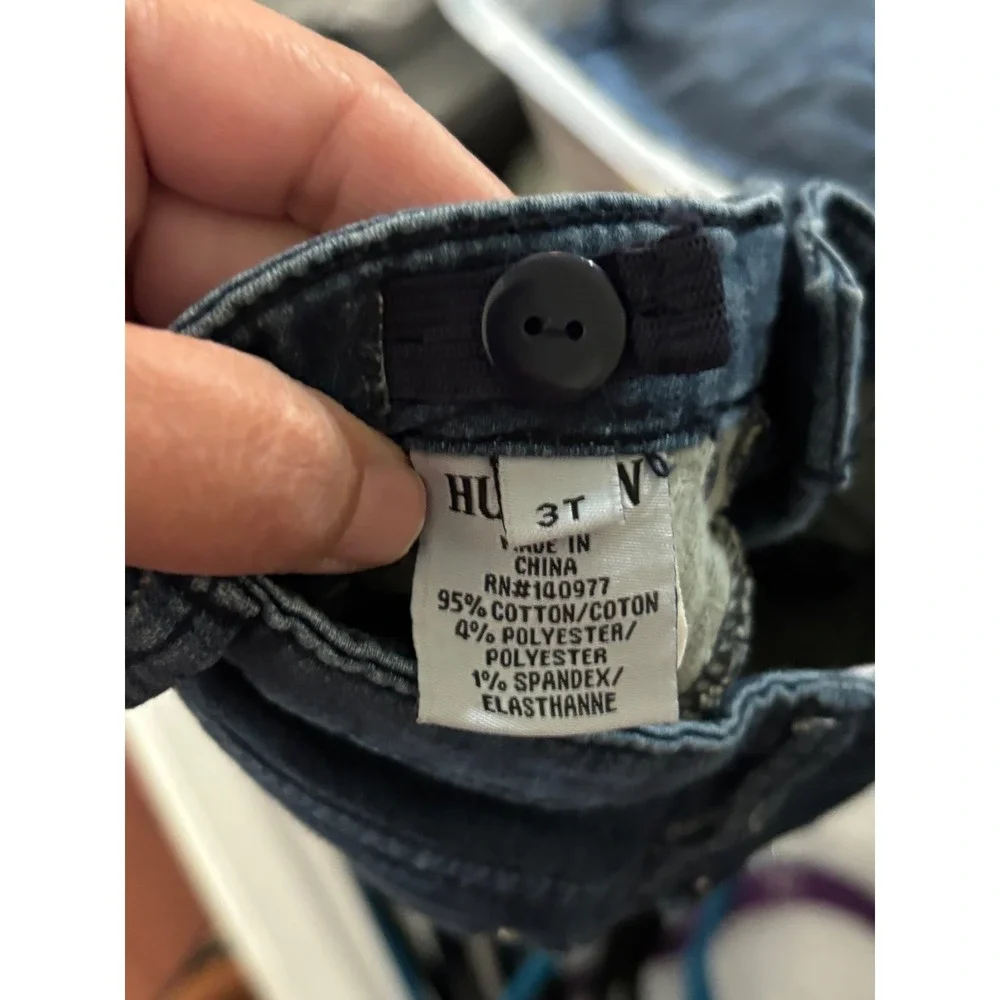 Hudson Kids Toddler Boys 3T Dark Wash Flap Pocket Stretch Denim Jeans